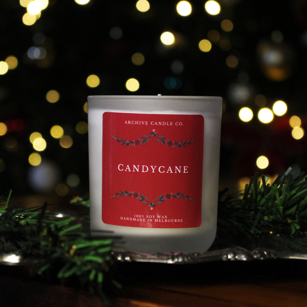 Candycane Single Wick Candle